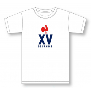FFR – Tee-shirt adulte Blanc XV France Taille XL