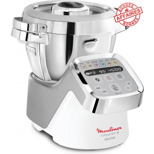 Moulinex – Robot Cuiseur Cuisine Companion XL blanc argent – HF807E10