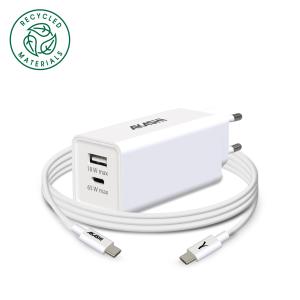 Chargeur secteur USB Eco 65W + Câble USB-C