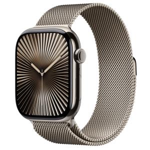 Apple Watch Series 10 GPS + Cellular 46 mm Milanais naturel - S/M