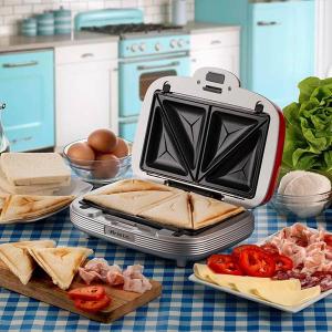 Appareil à croque monsieur  Party time 3 en 1 rouge
