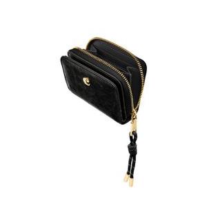 Portefeuille à rabat Philomène noir/or