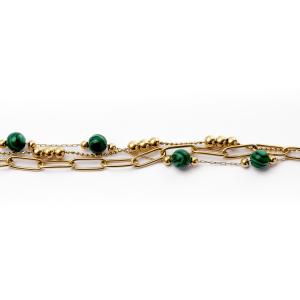 Bracelet Andrea vert/or