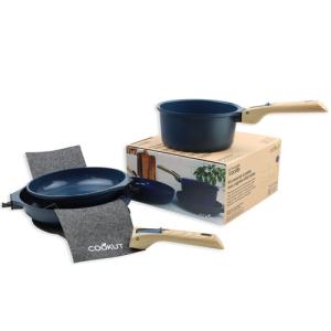 Batterie de cuisine X7  Poêles et casserole myrtille