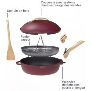 Poêle multifonctions La Fabuleuse - 28 cm rubis