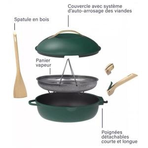 Poêle multifonctions La Fabuleuse - 28 cm vert canopée
