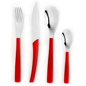 Coffret couverts X24 Quartz rouge miroir