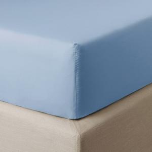 Drap housse Percale 94 fils arctique 200X200