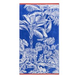 Drap de plage Sumatra Outremer 100x180