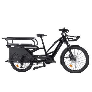 Vélo de ville électrique Cargo Longtail 27.5 pouces - Noir