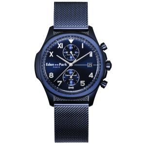 Montre homme Club en Acier et PVD Bleu 40mm