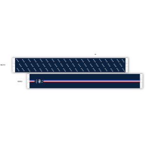 Echarpe FFF Jacquard lycra Premium, double face
