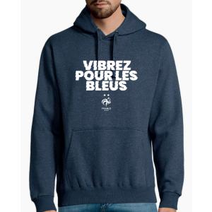 Hoodie FFF bleu chiné - XL