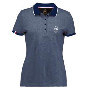 Polo femme FFF Bleu chiné - S