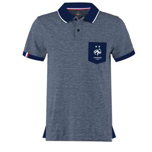 Polo homme FFF Bleu chiné - S