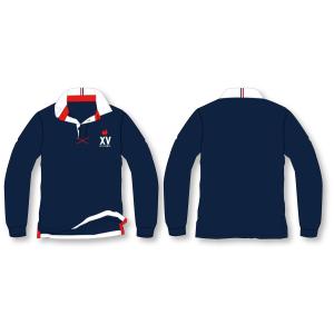 Polo adulte ML FFR XV marine - S