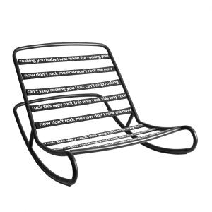 Chaise rocking chair Rock’n Roll - noir