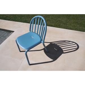 Chaise bistrot X2 Fred’s wave blue