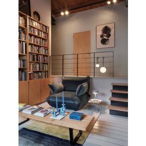 Fauteuil velours Sumo Loveseat pétrole