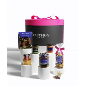 Coffret gourmand Noel Boite à chapeau étoiles
