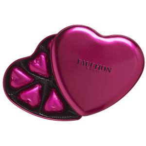 Boite chocolats Cœur Magenta chocolat au lait 75g