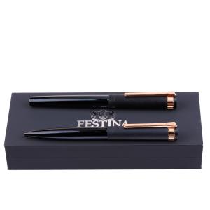 Parure de stylo Prestige or rose et navy