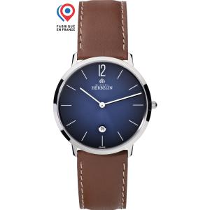 Montre homme City cuir brun