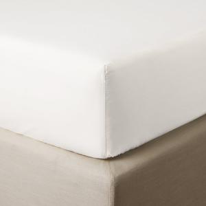 Drap housse DOUBLE JEU blanc 160X200