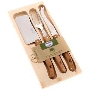 Coffret 3 couteaux à fromage Chêne PEFC