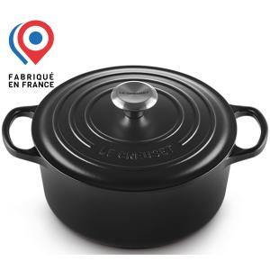 Cocotte ronde fonte émaillée 24 cm - noir
