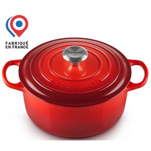 Cocotte Ronde en fonte émaillée 24 cm / 4.2L - cerise
