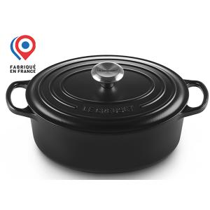 Cocotte ovale en fonte émaillée 29cm - noir mat