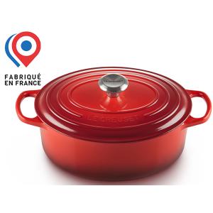 Cocotte ovale en fonte émaillée 29 cm / 4.7L - cerise