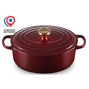 Cocotte ovale en fonte émaillée 29 cm - garnet