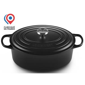 Cocotte ovale fonte émaillée 31 cm - noir