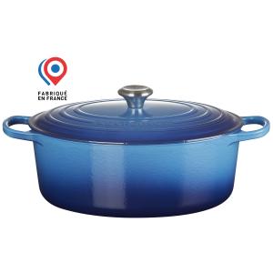 Cocotte ovale 31cm Fonte émaillée  Azur