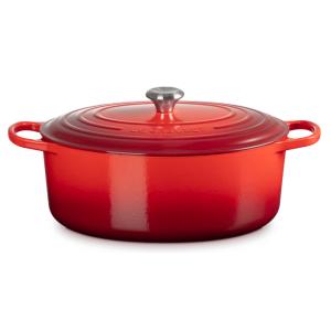 Cocotte ovale 35 cm Fonte émaillée  Cerise
