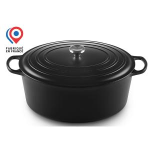 Cocotte ovale fonte émaillée 40 cm - noir