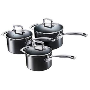 Set de 3 Casseroles Les Forgées 16/18/20 cm - Coloris Noir