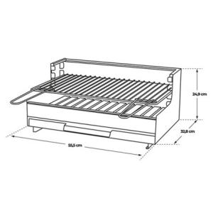 Barbecue encastrable Vulcain 54*32 Acier