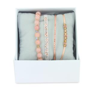 Coffret bracelets Strass Box Bobo chic rose /Or rose - A59399
