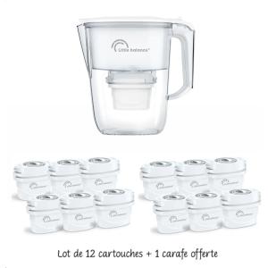 Pack filtration 12 cartouches + carafe Claire