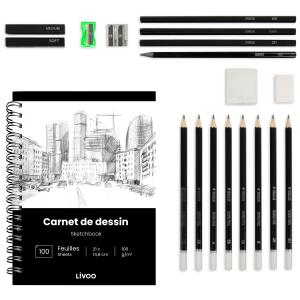 Kit de dessin 19 pièces