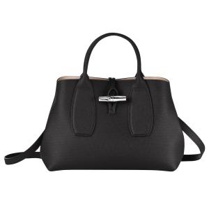 Sac à main Roseau Cuir Noir M