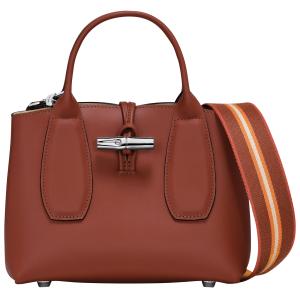 Sac à main Roseau Cuir Acajou S