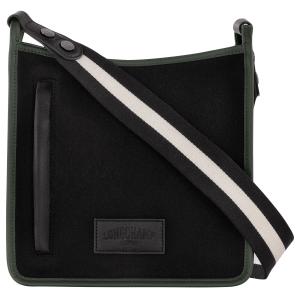 Sac bandoulière Le Foulonnée toile S noir