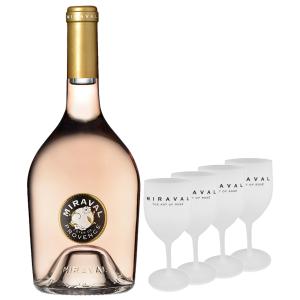 Vin Rosé - set Côtes de Provence AOC- 1bout+4verres