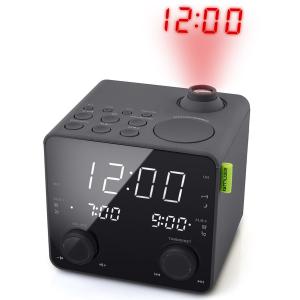 Radio réveil Projection lumineuse - noir