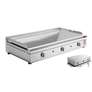 Plancha Chef 80 lisse +couvercle à charnières