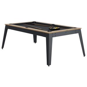 Billard Steel Chêne Sablé Drap gris